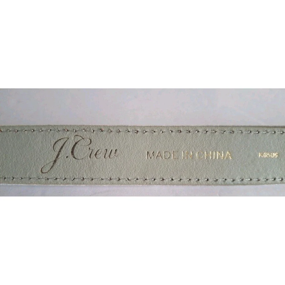 J. Crew Womens Velvet Belt Size Medium Gray Silver Minimalist Classic - Picture 4 of 9